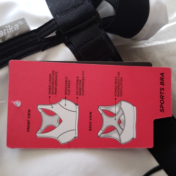 MARIKA TEK High Impact Microfiber Racerback Sport Bra CoolMax Cotton Dry-Wik NEW - Picture 10 of 16